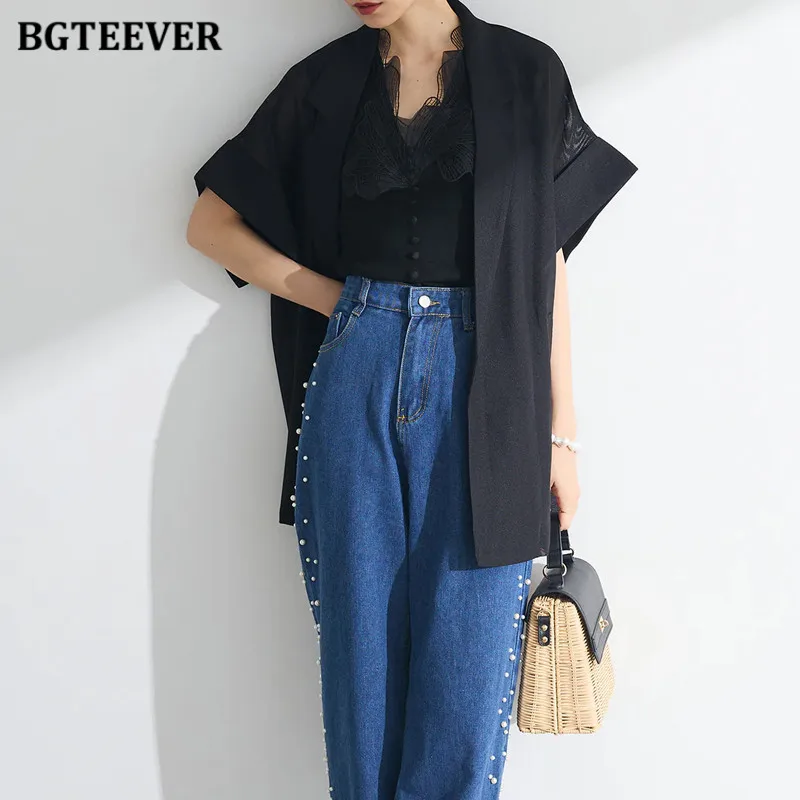 BGTEEVER Stijlvolle V-hals Single-breasted Vrouwelijke Gebreide Vesten Zomer Ruches Vrouwen Tank Tops Dames Hemdje