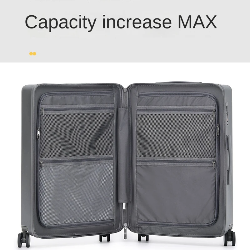 Trendy Large Capacity 28 Inch Suitcase Men TSA Lock Universal Wheel 20 " Boarding Box Girl Multi Function PC Lightweight Luggage