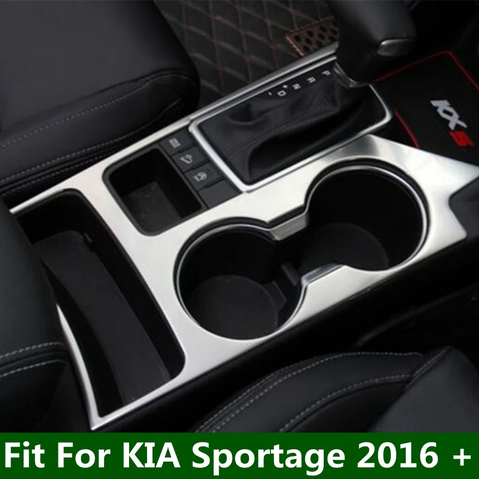 

Center Control Gear Shift Water Cup Holder Panel Cover Decoration Trim Fit For KIA Sportage 2016 - 2020 Interior Car Accessories