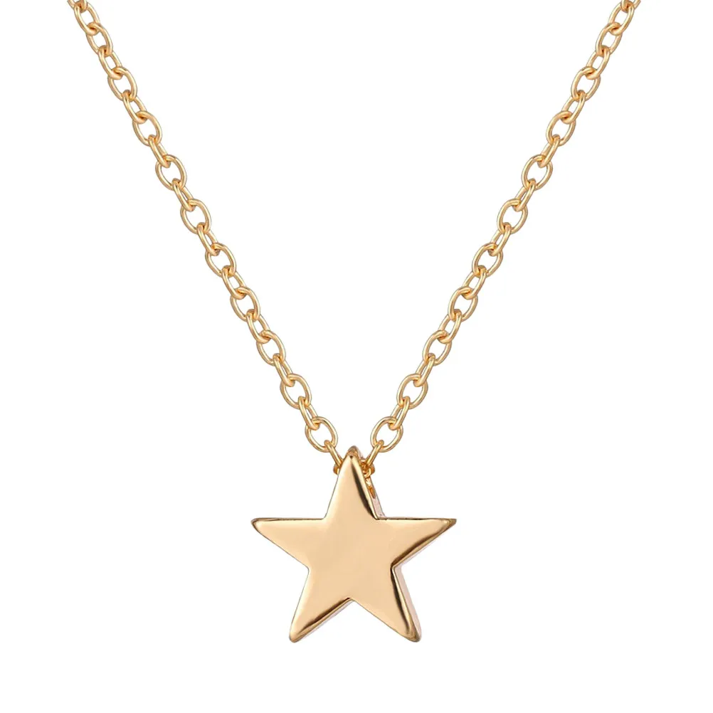 Five Point Star Necklace for Women Creative Elegant Pendant Fine Refinement Thick Clavicle Chain Daily Wear Fashion Jewelry Gift
