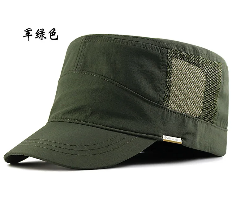 Cadet Flat Hat Baseball Cap Sommer Mesh Baumwolle Basic Trucker Dad Hüte für Männer Big Head Plus Size Oversize – Detail 5