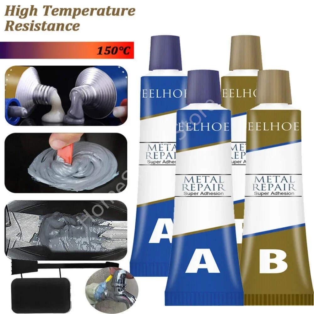 100g Magic Repair Glue AB Metal Cast Iron Repairing Adhesive Heat Resistance Cold Weld Metal Repair Adhesive Agent Caster Glue