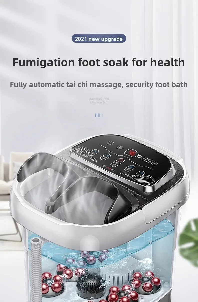 High-depth Foot Soaking Bucket Over Calf Foot Bath Foot Wash Basin Automatic Heating Multi-functional Electric Massage Household