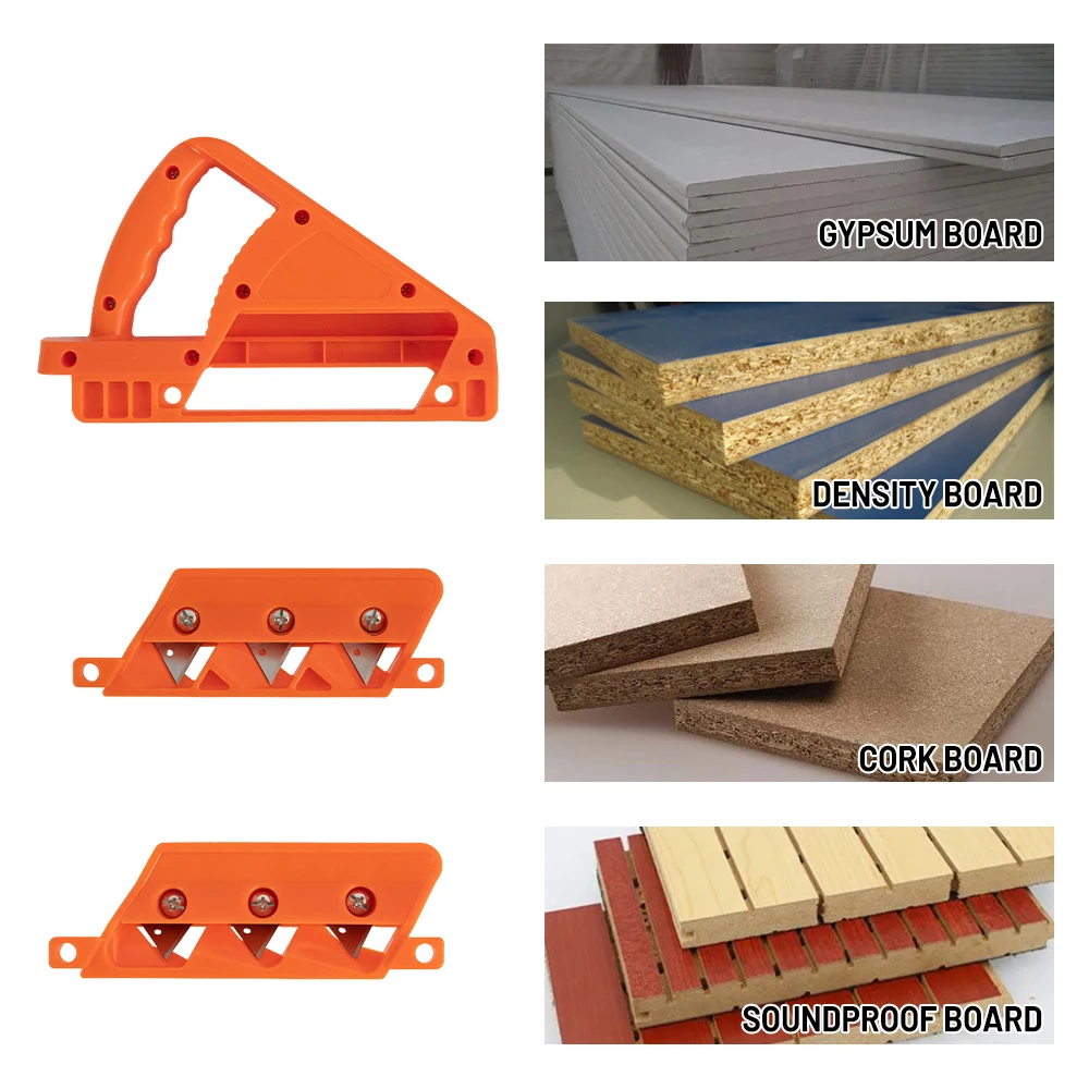 Plasterboard Quick Cutter, Gypsum Board Hand Plane for Precise Drywall Edge Chamfering at 45°/60° Woodworking Trimmer Hand Tools