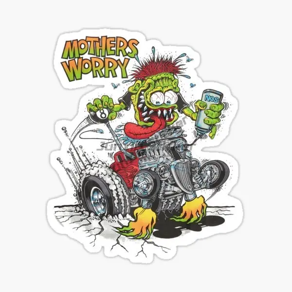 

Rat Fink Cartoon Mouse Funny Anime Phone Laptop Car Stickers for Luggage Guitar Bike Motorcycle Sticker