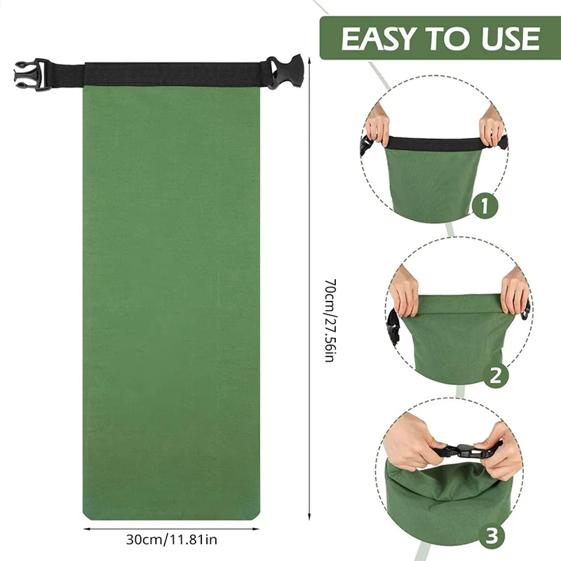 【HAPPYH】للحماية من الفيضانات ودعم الوزن - أكياس رمل قماشية شديدة التحمل في 10 عبوات، 11.8 × 27.5 بوصة مع إبزيم