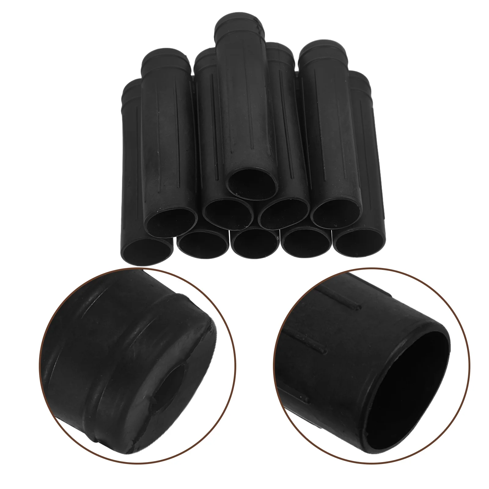 

10pcs Rubber Hoe Handle Grip Covers Non-Slip Protective Sleeves For Garden Tools Hammer Cultivator Stirrup Weeding Farming