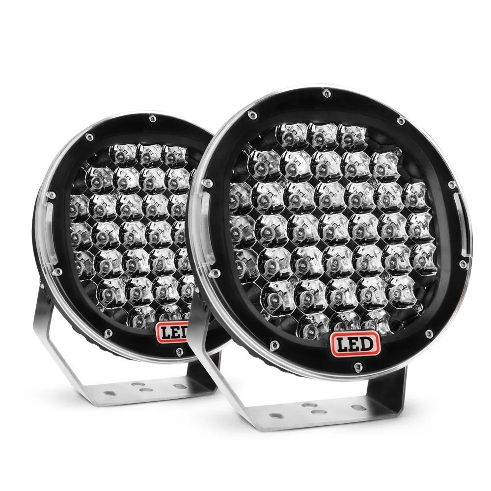 

185w 9 Inch Led Driving Lights Black Round Led Pods For Wrangler Off road 4X4 Roof Bar Bumper