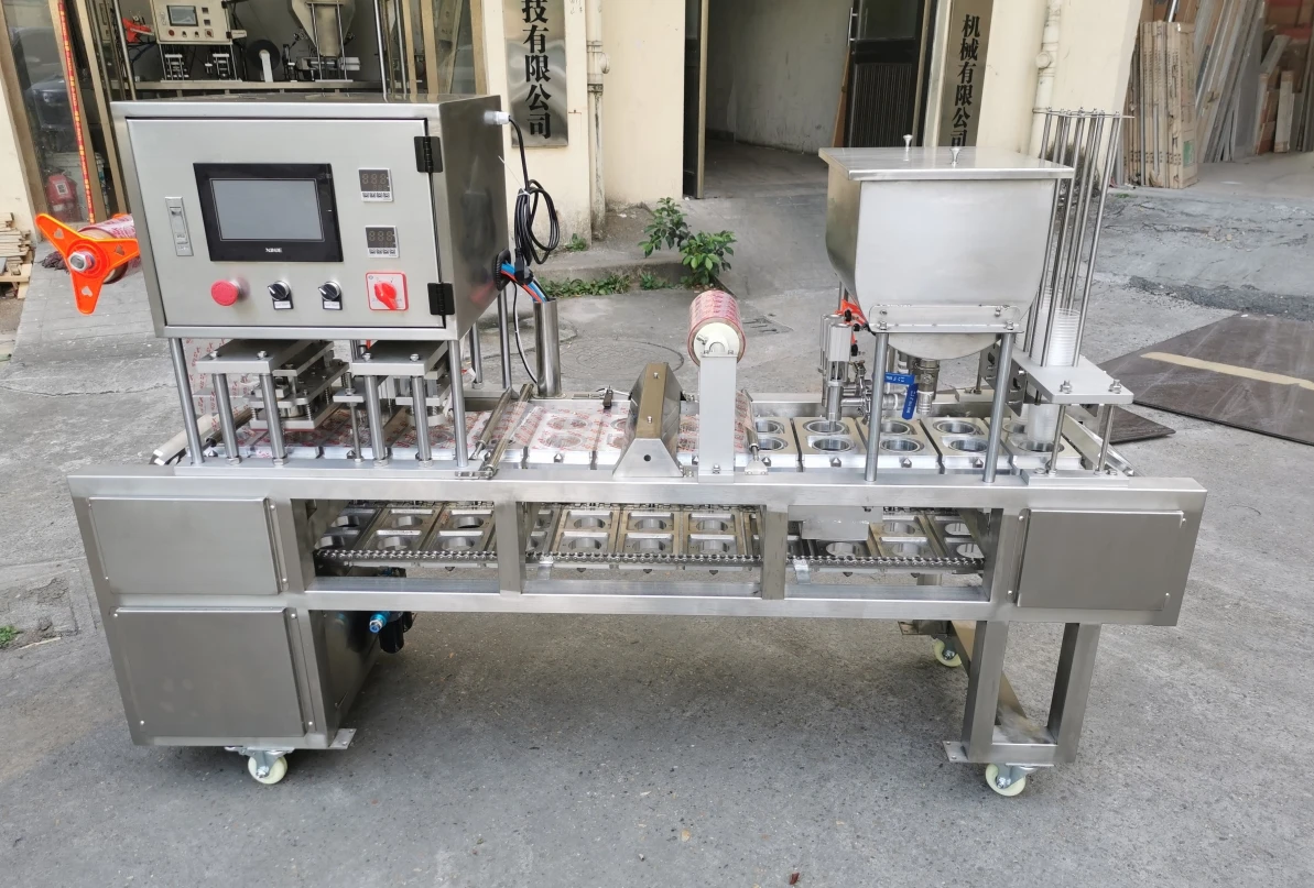 Commercial  jam cup filling and sealing machine small honey cup filling and sealing machine