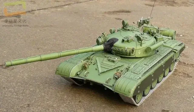 Soviet T-72M1 Main Battle Tank 3D Paper Model DIY Manual Military Papercraft