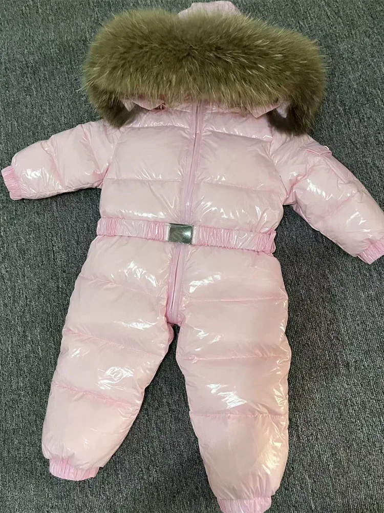 

Fashion Girls Winter Down Coat Raccoon Fur Collar Kids Warm Down Coat For Baby Boys 0-4Years Outwear Children's Warm Snowsuit