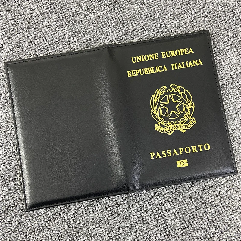 Women Men Travel Italy Passport Cover Case Pu Leather Cover for Passport Italian Travel Passport Holder