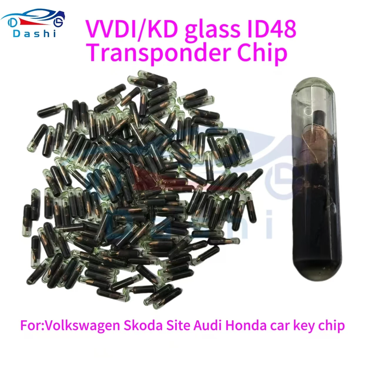 Dashi ID48 De Rechange, Puce VVDI 48 Pour XHORSE VVDI2 48, Verre De Transpondeur ID 48, Puce De déverrouillage 10-50 pièces/lot