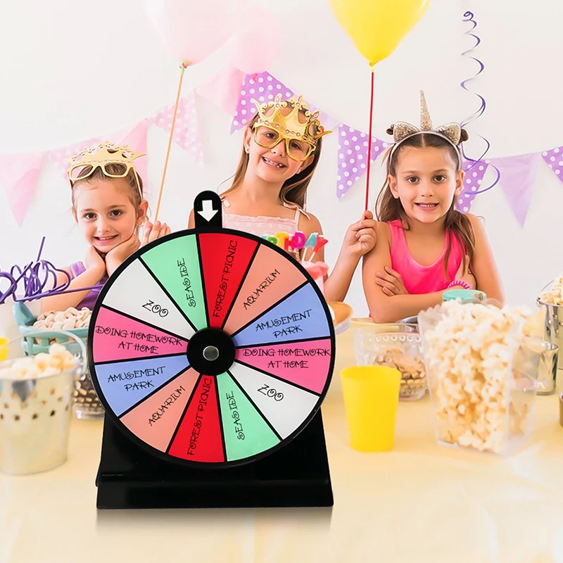 

Wheel Prize Spin Game Fortune Party Turn Plate Wall Carnival Raffle The Draw Tabletop Lottery Machine Winner Fun Turntable