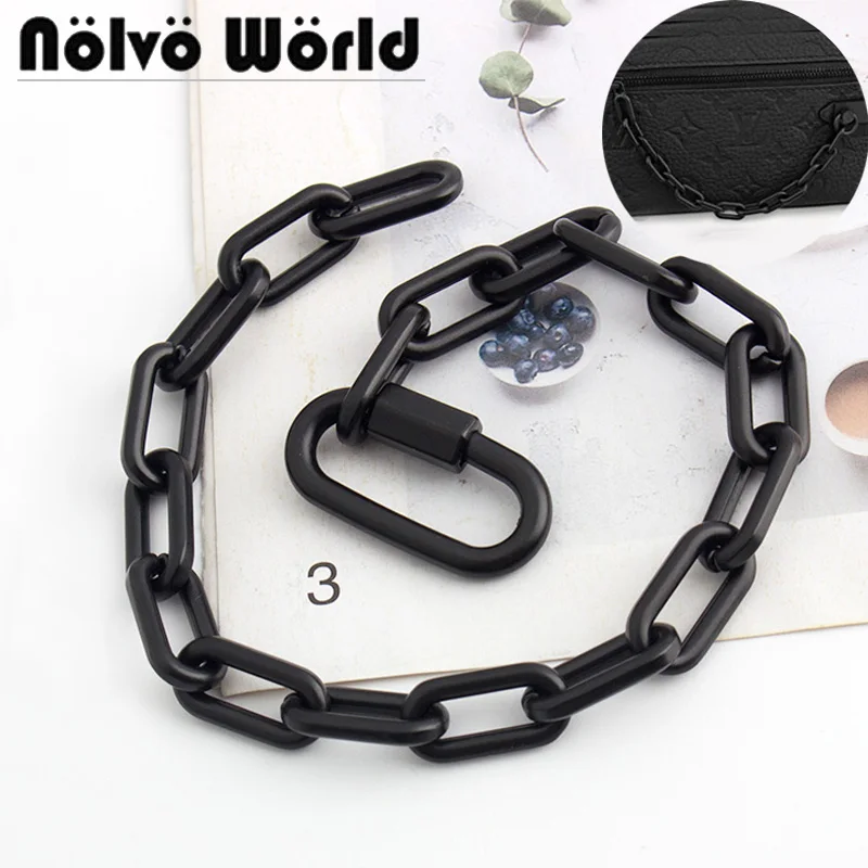 1-5-10 pieces 10mm Short Alloy chains man bag handles Matte black brand women bag decor chain