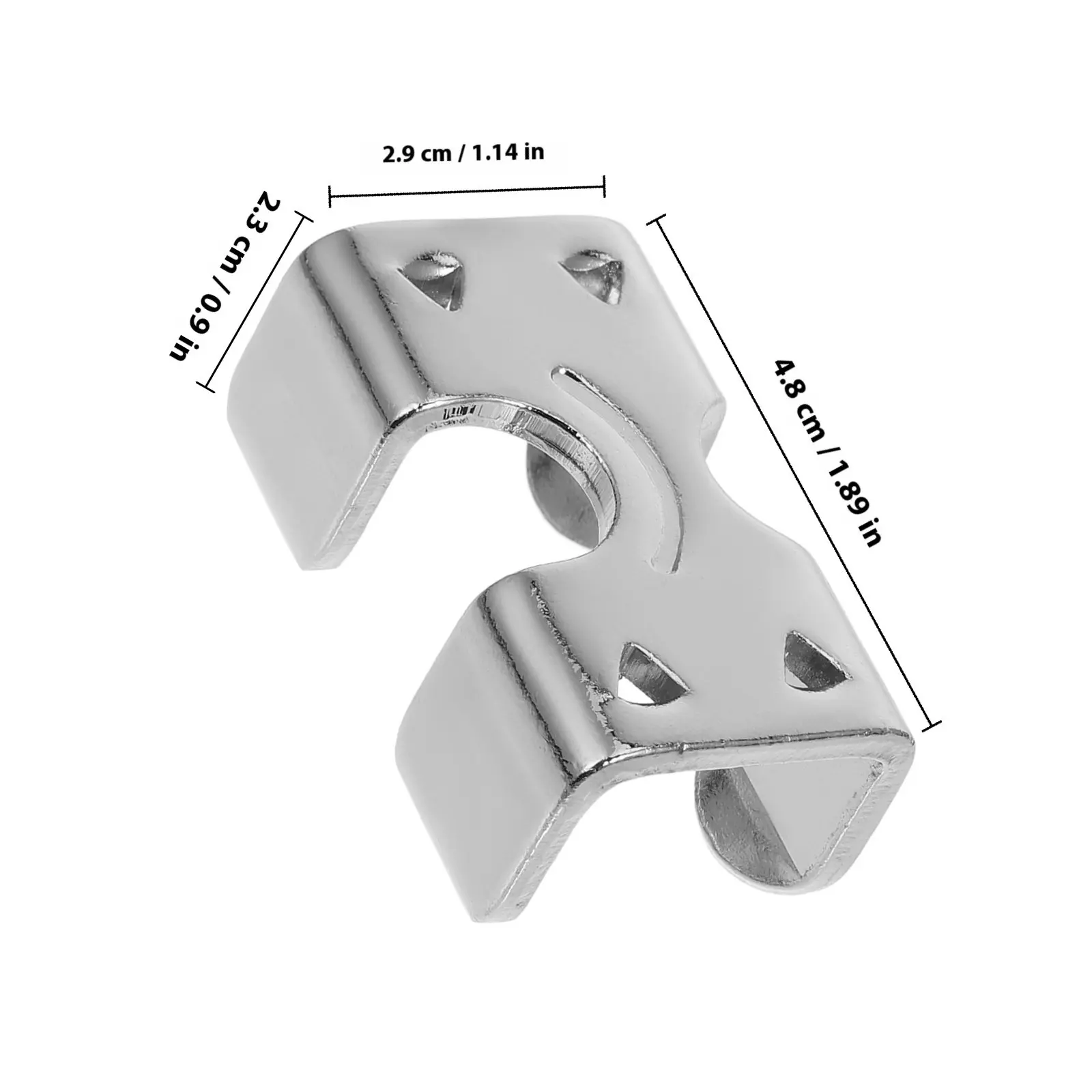 10Pcs Steel Wire Rope Clamps Silver Nickel Plated 22Mm Heavy Duty for Outdoor Activities Crafts Securing Loads Marine Rope