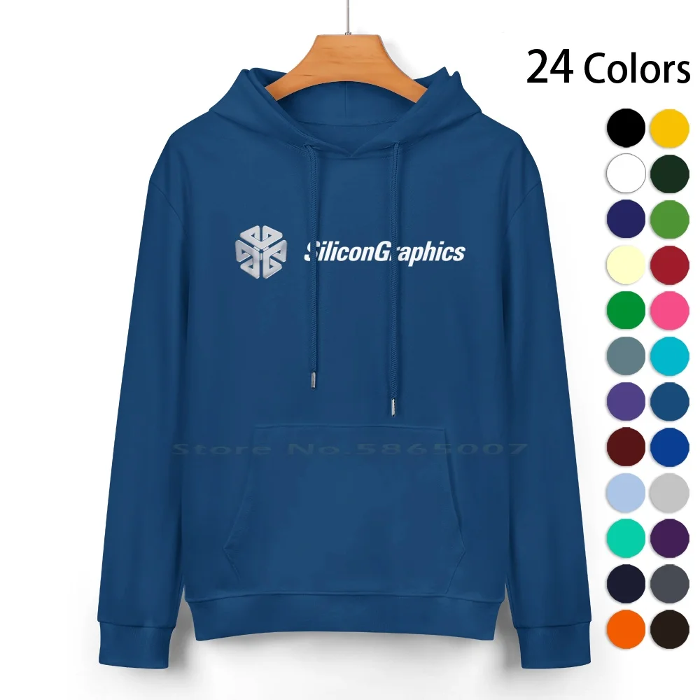 

Sgi Emblem Pure Cotton Hoodie Sweater 24 Colors Sgi Silicon Graphics Technology 3d Engineer Programmer Artist Server Hardware