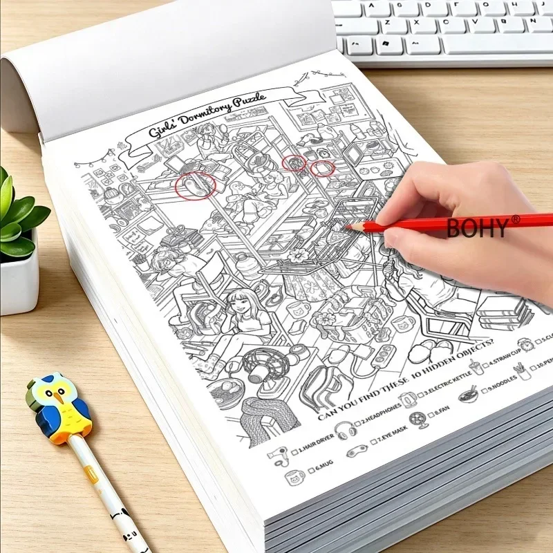 1 Immersive Puzzle Game Picture Book, Suitable for Family Gatherings, Tabletop Puzzle Games, Adult Stress Relief and Graffiti