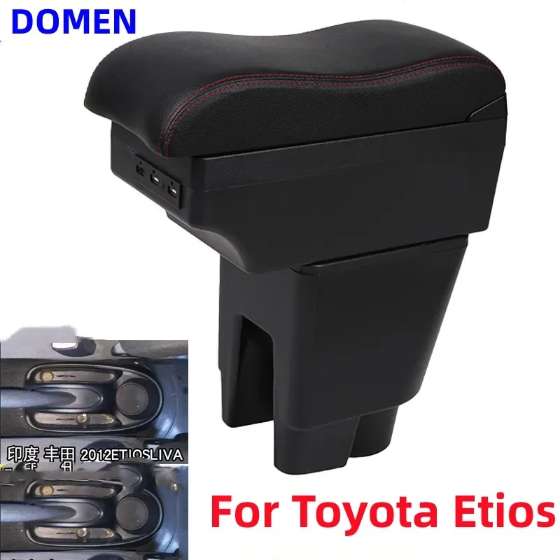 For Toyota Etios armrest box For Toyota Etiosliva car armrest box dedicated USB charging Ashtray Car Accessories