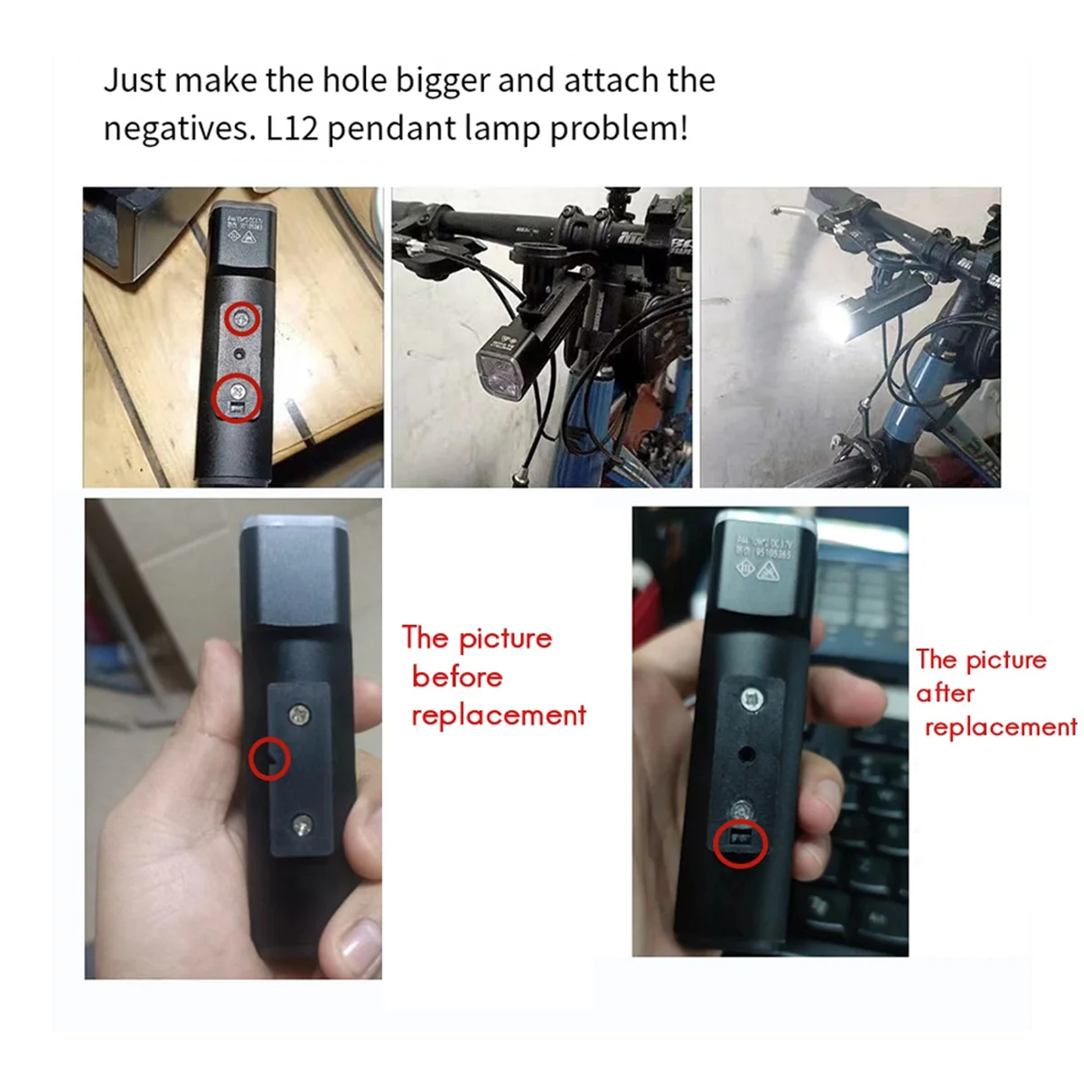 

ADD-Bicycle Headlights Holder for BL12 1000LED HeadLight Lamp