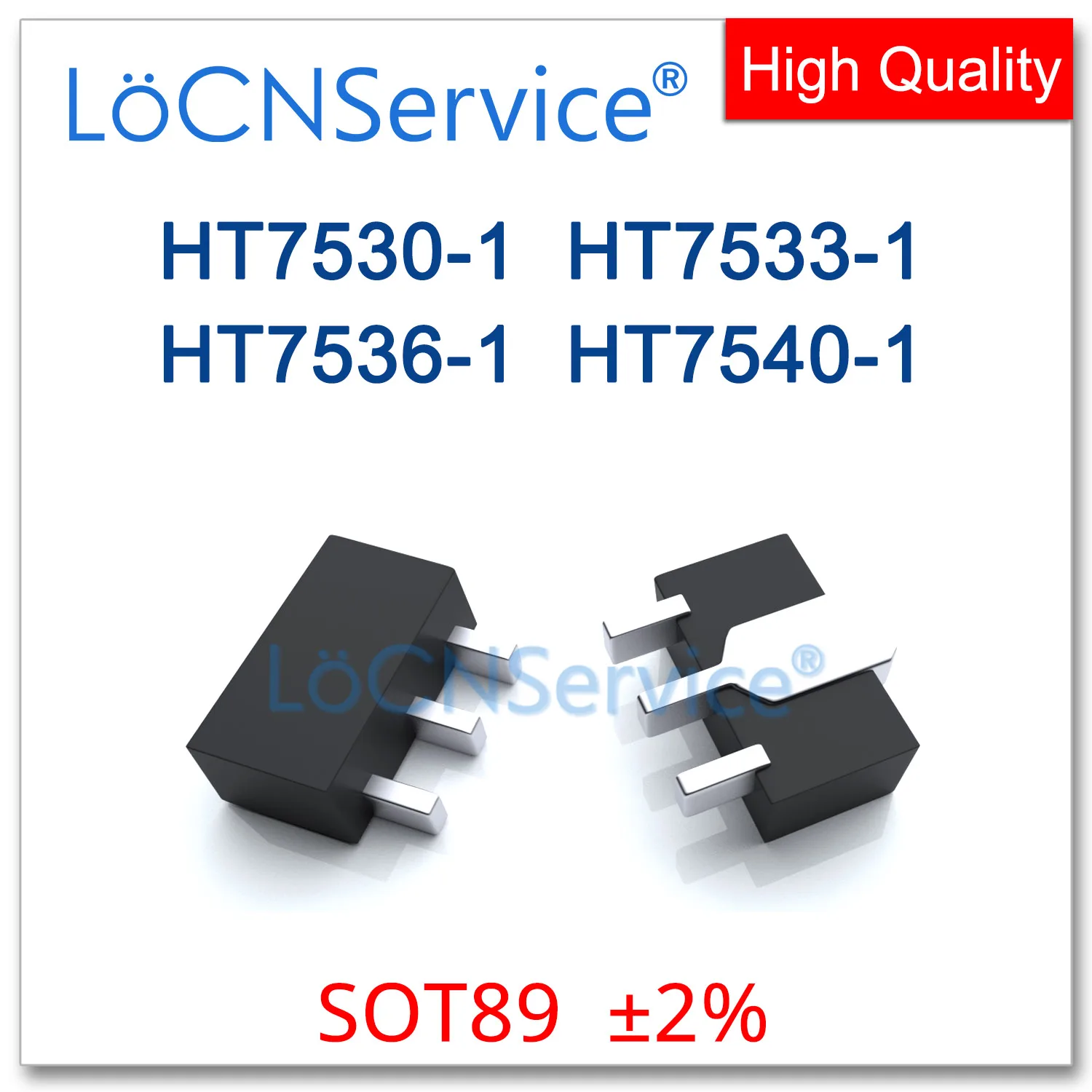 LoCNService 1000PCS SOT-89 2% HT7530-1 HT7533-1 HT7536-1 HT7540-1 100mA Low Power Consumption LDO Transistors High quality