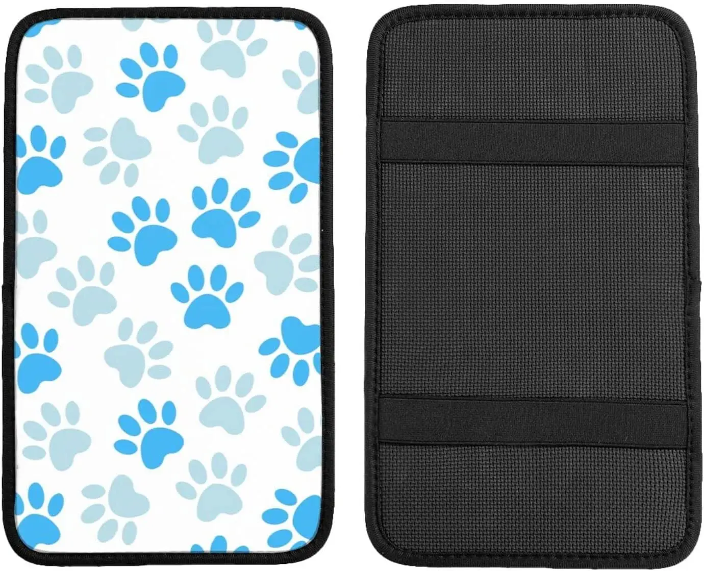 

Aneyhoz Dog Paw Print Car Armrest Center Console Cover for Women Blue SUV Universal Auto Arm Rest Protector Cushion, Dog Paw Pri