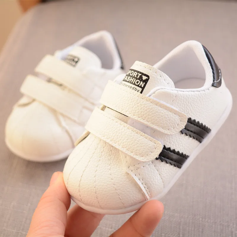 Size 15-19 Kids Sport White Shoes Children's Casual Shoes For Girls Baby Sneakers New Boys Shoes Infant Toddler Soft Sole Shoes