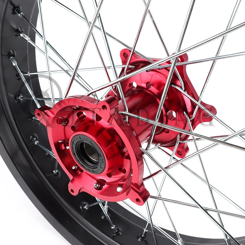 1 Set Motorcycle 17 Inch front and rear 3.00x17 & 3.50x17 36 holes Supermoto Aluminum alloy Wheel Rim Hub 3.00*17\