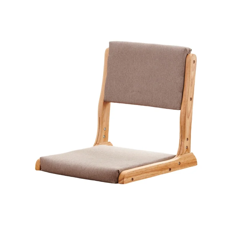 Silla de suelo plegable para meditación, mueble Tatami de estilo japonés portátil con soporte trasero, sin piernas, Zaisu, para ventana de Bahía