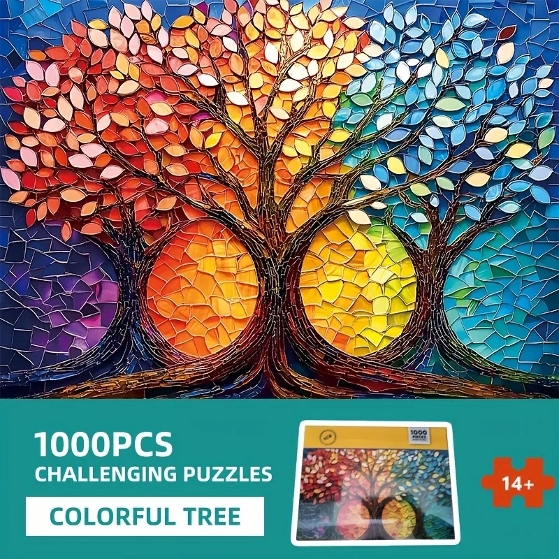 70X50CM 1000 pièces Puzzle adulte 1000 pièces 1.8mm d'épaisseur adulte défi Puzzle couleur Puzzle 1000 pièces cadeau parfait