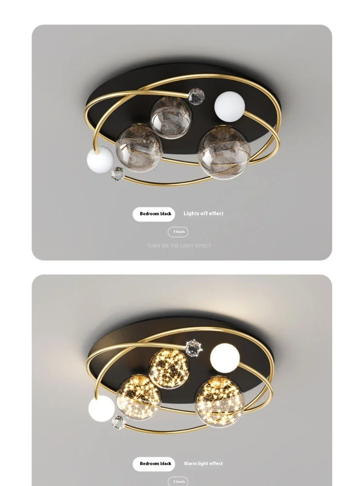 

New minimalist modern master bedroom lamp with creative starry sky light luxury Nordic ceiling light