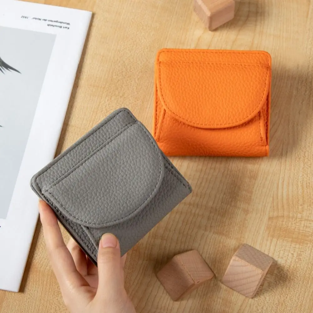 Fashion Slim Design Leather Wallet Compact Size Multi-Card Credit Card Holder Short Style Luxury Clutch Women