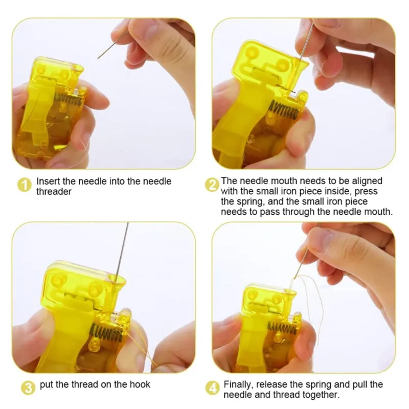 1Pcs Quick Threading Device Universal Fast Auto Needle Threader Household Portable DIY Needle Hand Sewing Accessories