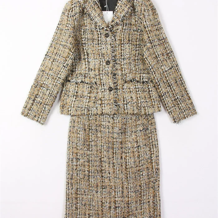 

Sweet Ethnic Woolen Sweater Set Vintage One-of-a-kind Harajuku Style Commute Wind Autumn Season Long Sleeve Regular Length Op...