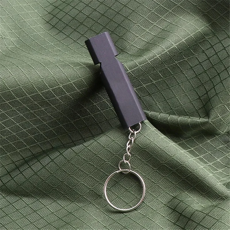 1-3pcs Dual-tube Outdoor Camping Survival Whistle 120 Decibels Multifunctional Stainless Steel Emergency Portable EDC Tool