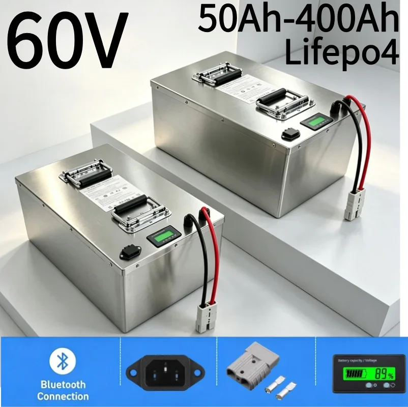 Wholesale 60V 20S LiFePO4 Lithium‑Iron‑Phosphate Battery 50Ah‑400Ah Built‑in BMS Deep‑Cycle Rechargeable Storage Battery For Gol