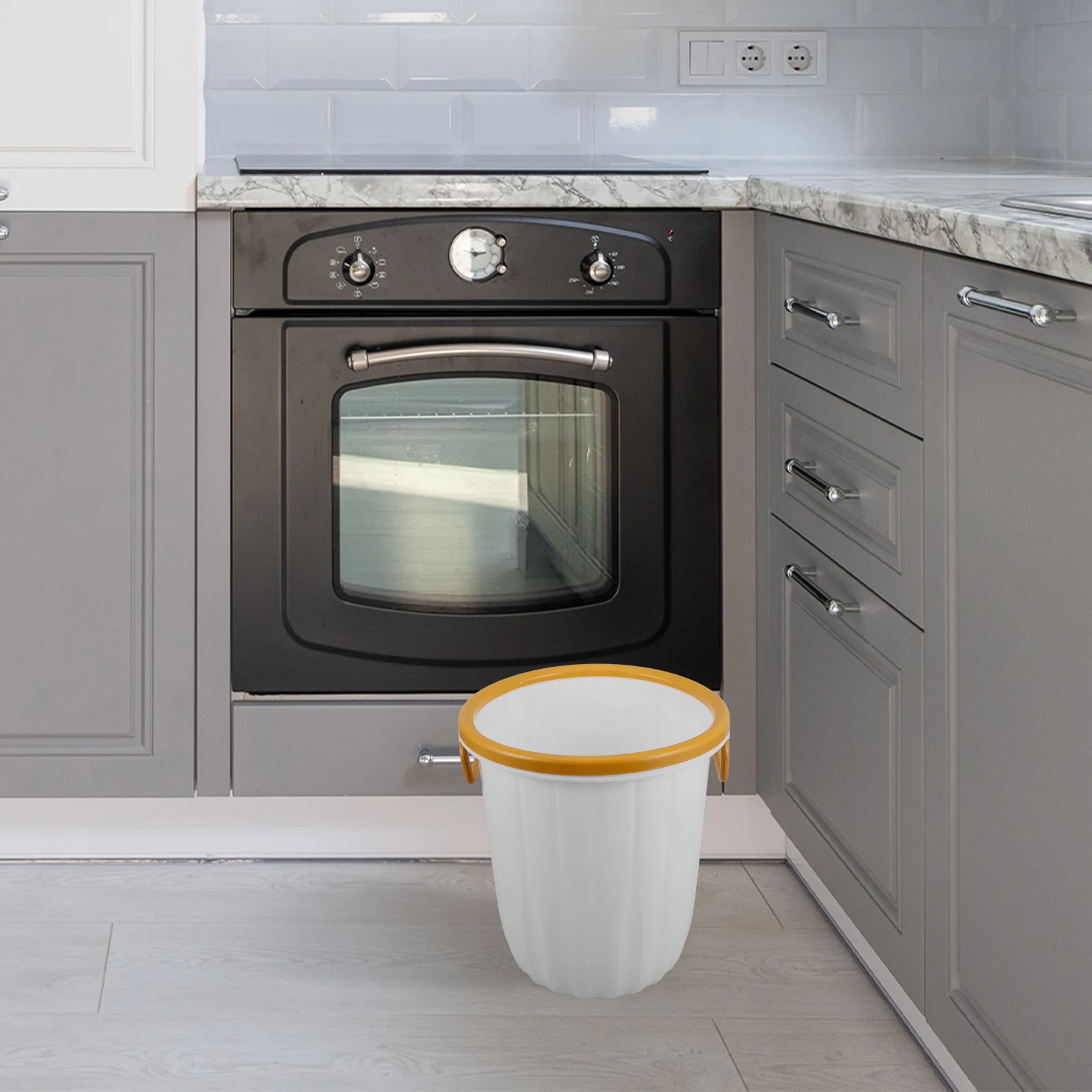 

Multifunctional Household Large Capacity Compression Ring Easy Clean Kitchen Garbage Bin Bathroom Dorm Room Use Plastic Waste