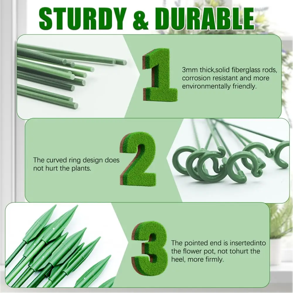 5/10 قطعة يدعم النبات حامل الفراشات زهرة الأوركيد بوعاء تحديد قضبان قابلة لإعادة الاستخدام حماية الخضروات تحديد أداة البستنة سو #3