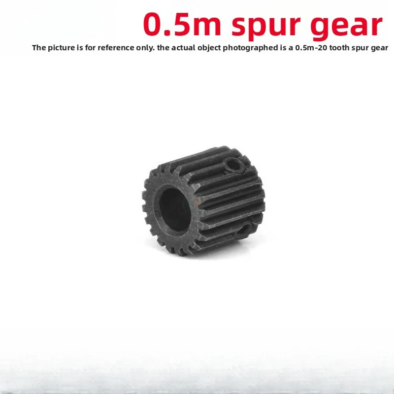 0.5M Modulus Spur Gear Convex Pinion Gears Set 20T 22T 24 Teeth 45# Steel Bore Sizes 4mm 5mm 6mm 6.35mm for Transmission Motor