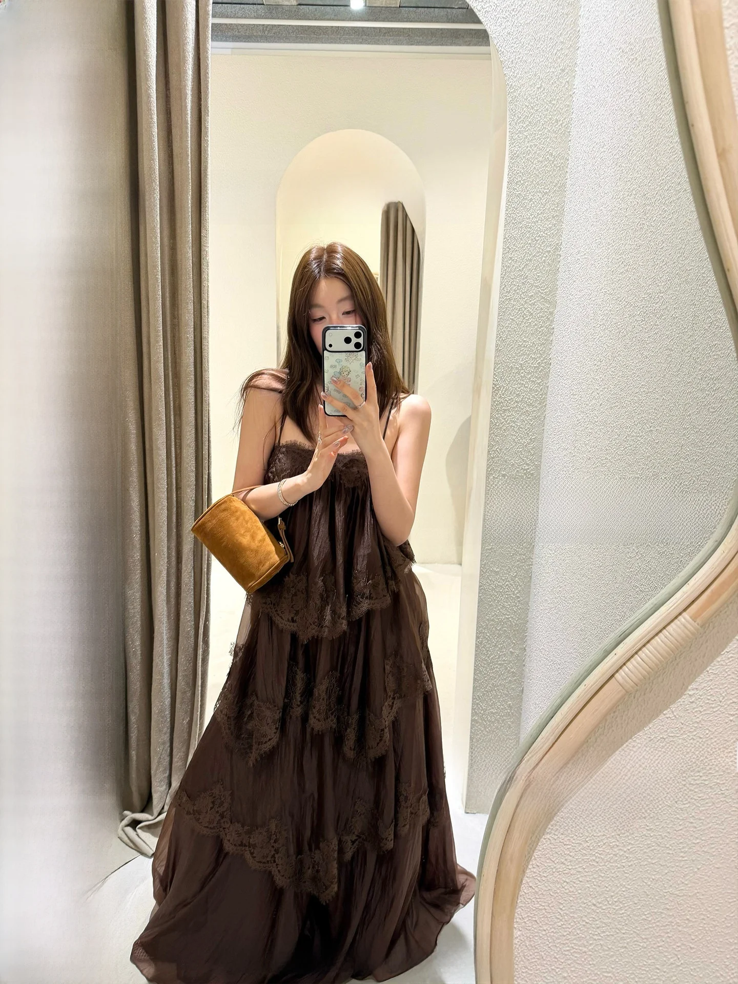 

Ranwear Exclusive Color Dyeing Heavy Work Multi-Layer Skirt Long Dr Women's Faion Set Casual Summer Commute Sle