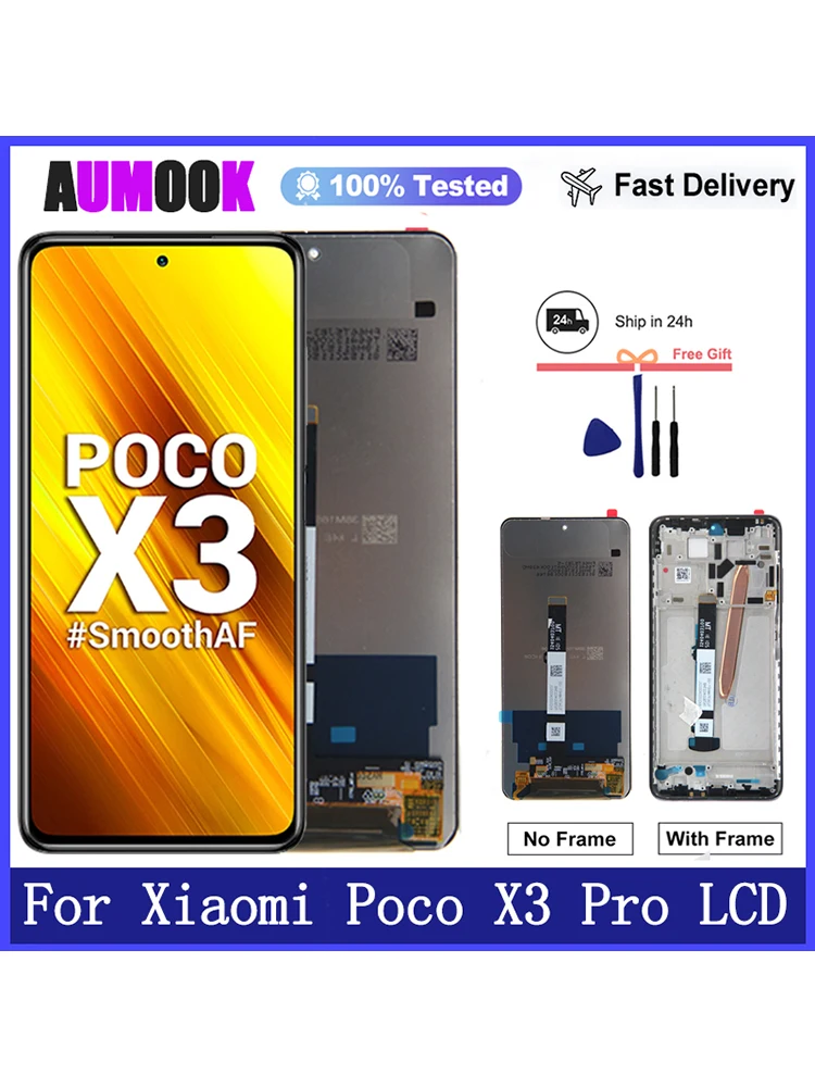6.67 Dla Xiaomi POCO X3 Wyświetlacz LCD Ekran dotykowy Digitizer Dla POCO X3 Pro NFC LCD Części zamienne Wyświetlacz M2007J20CG — zdjęcie 2