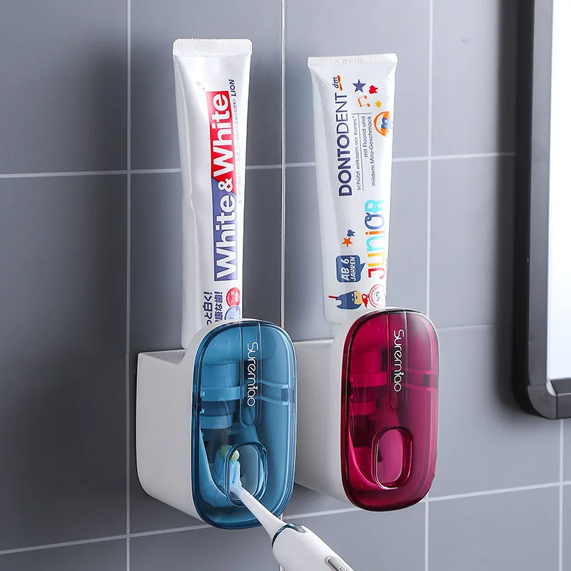 Dispenser automatico di dentifricio a parete pigro dentifricio spremiagrumi portaspazzolino accessori per il bagno