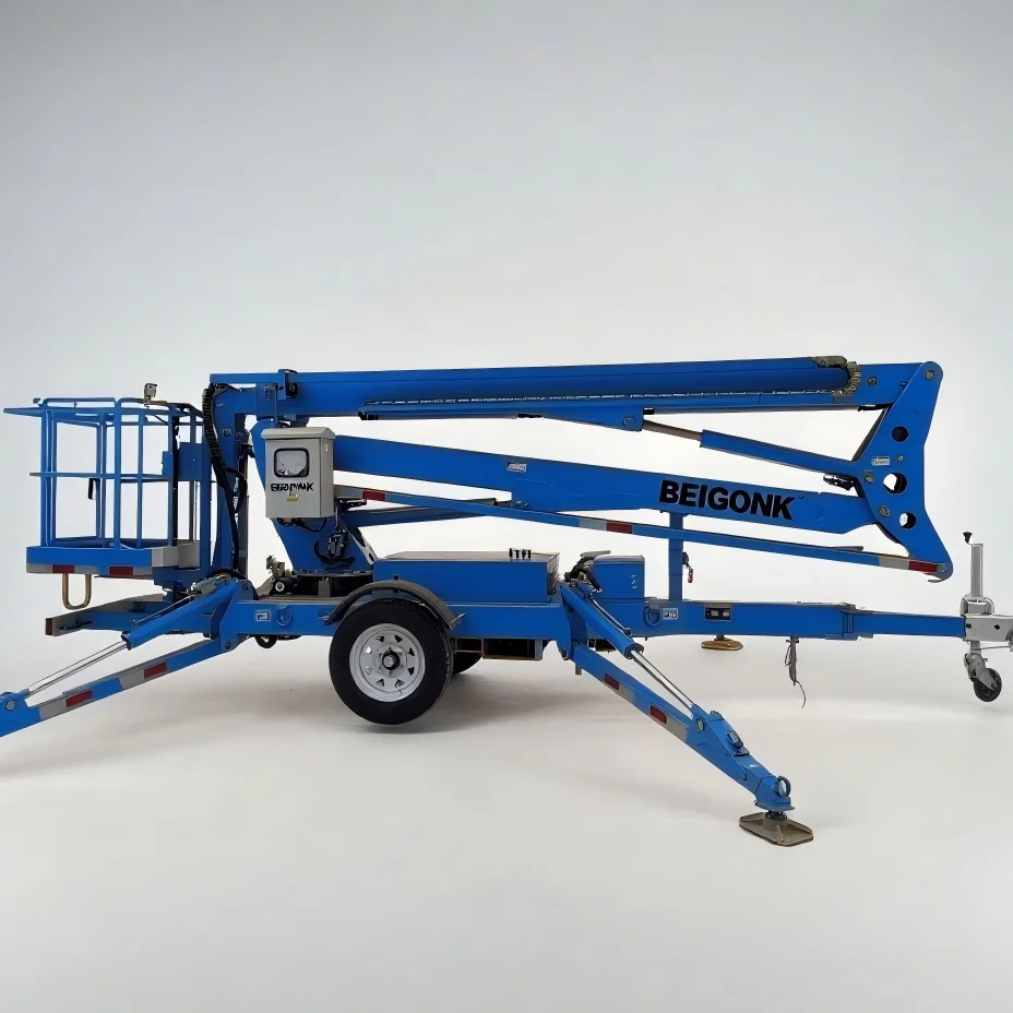 Cherry picking machine Spider lift Man boom lift Aerial work platform Trailer installation Articulated telescopic towable boom
