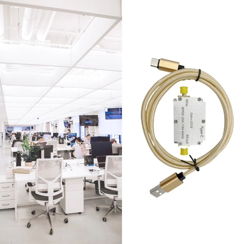 مضخم صوت منخفض الضوضاء 10 متر-6 جيجا هرتز عالي التسطيح RF إشارة قيادة مستقبل أمامي 20DB مضخم للصوت لراديو FM