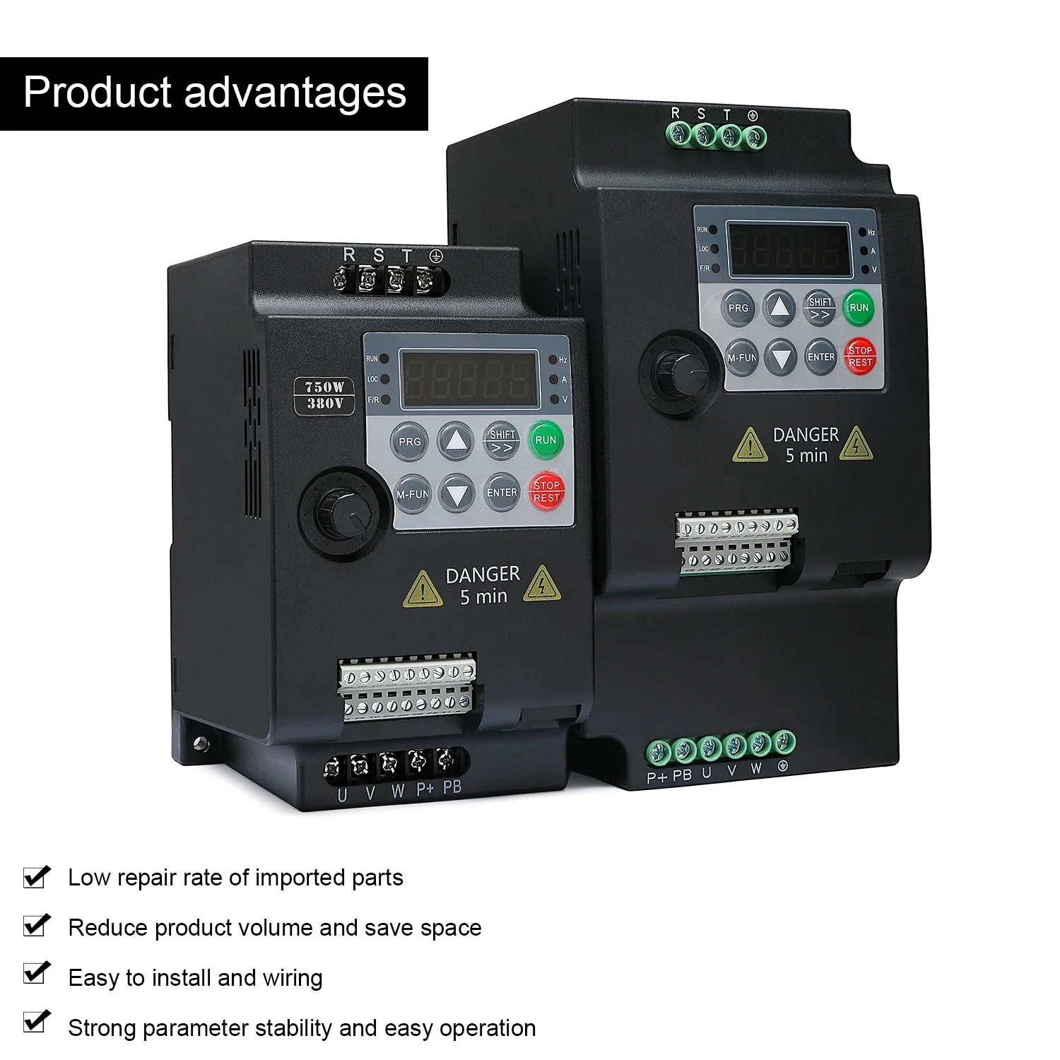 Imagem -03 - Inversor de Freqüência para Motor do Eixo Conversor de Velocidade Entrada Monofásica ca 220v 380v Saída 3ph Vfd 075 kw 5.5kw Melhor