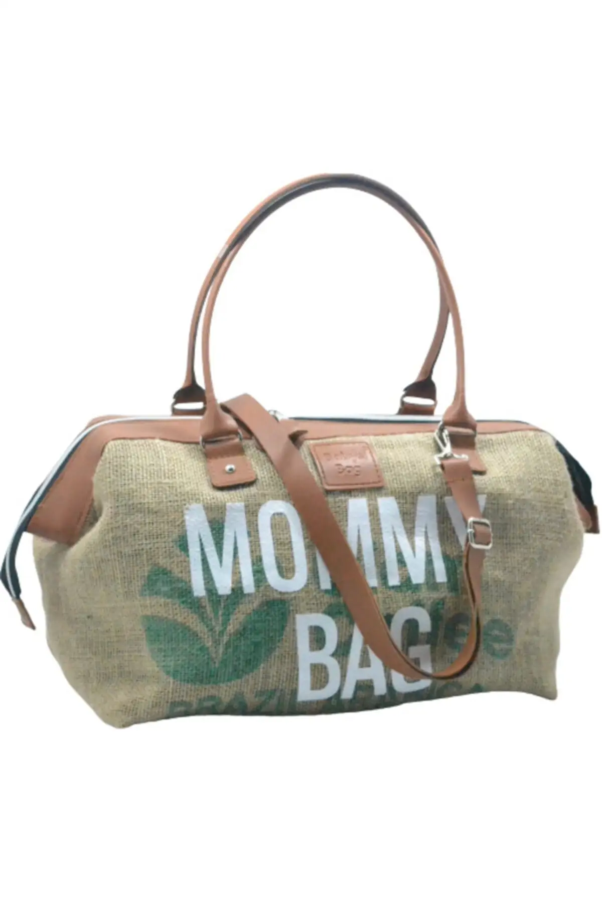 

Mommy Bag Exclusive Brown Jute Design Baby Mommy Baby Care and Women's Bag 2022 Mommy Bag Stroller Organizer Changing Travel