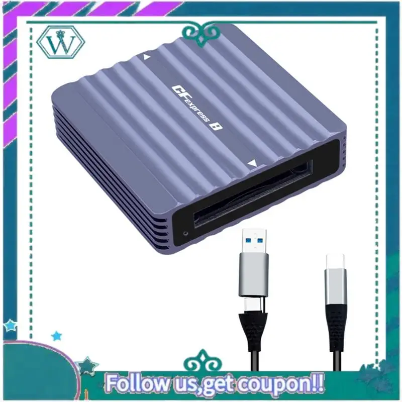 

A75Q-Портативный считыватель типа C для Cfexpress B Gen2 10 Гбит/с CFE B без привода для портативных компьютерных телефонов