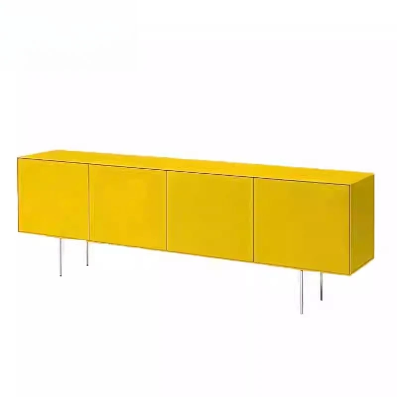 

Italian glass side cabinet modern minimalist living room locker decorative storage cabinet