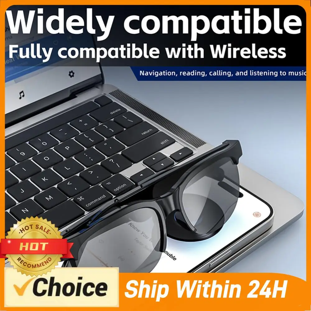 

AI Intelligent Translation Glasses Built-in Microphone Speakers Earphone Glasses Support 144 Languages Sports Driving Sunglasses