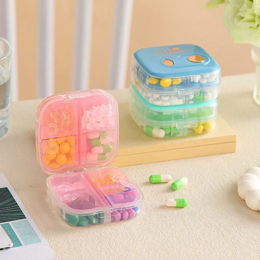 

Multifunctional Plastic 8 Grids Pill Box Individual Compartments Sealed Pill Dispenser Mini Moisture-proof Pills Case Daily